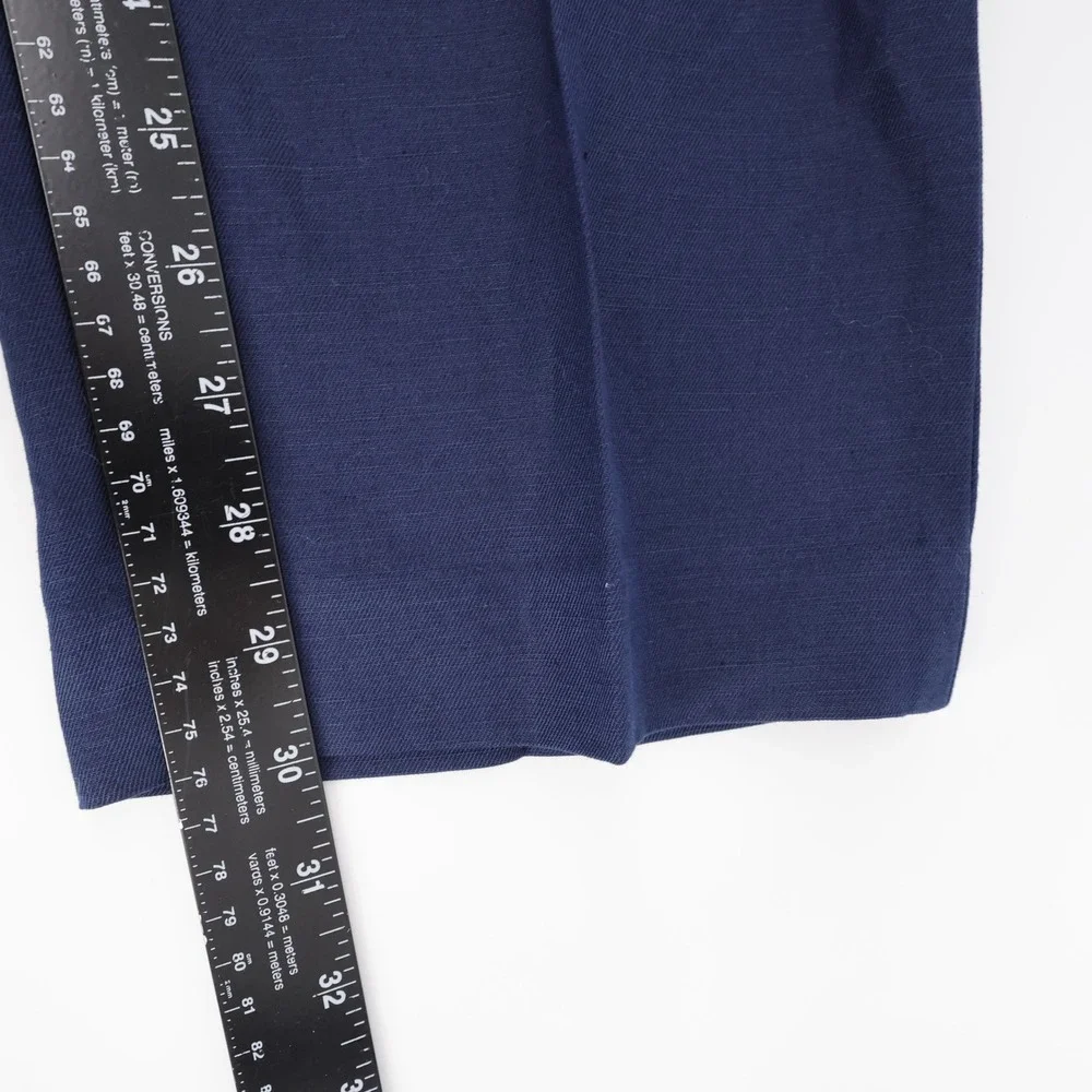 Brooks Brothers Clark Baird McNutt Irish Linen Chino Pants Navy Mens 38x30